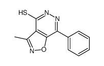 3-methyl-7-phenyl-5H-[1,2]oxazolo[4,5-d]pyridazine-4-thione结构式