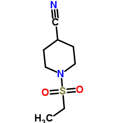 1-(Ethylsulfonyl)-4-piperidinecarbonitrile Structure
