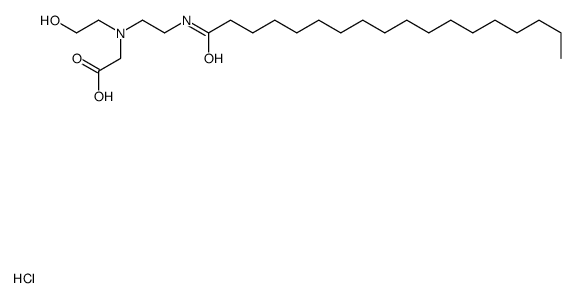 N-(2-hydroxyethyl)-N-[2-[(1-oxooctadecyl)amino]ethyl]glycine monohydrochloride结构式