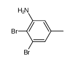 2,3-二溴-5-甲基苯胺结构式