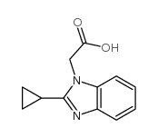 (2-环丙基-1H-苯并咪唑-1-基)乙酸结构式
