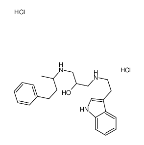 1-[2-(1H-indol-3-yl)ethylamino]-3-(4-phenylbutan-2-ylamino)propan-2-ol,dihydrochloride Structure