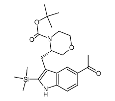 tert-butyl (3S)-3-{[5-acetyl-2-(trimethylsilyl)-1H-indol-3-yl]methyl}morpholine-4-carboxylate Structure