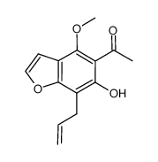 5-acetyl-7-allyl-6-hydroxy-4-methoxybenzofuran Structure