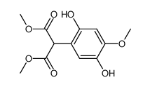 (2,5-dihydroxy-4-methoxy-phenyl)-malonic acid dimethyl ester Structure