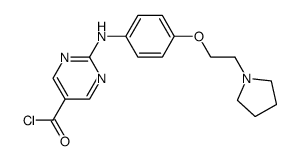 2-((4-(2-pyrrolidin-1-ylethoxy)phenyl)amino)pyrimidine-5-carbonyl chloride Structure