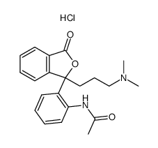 3-<3-Dimethylamino-propyl>-3-<2-acetamino-phenyl>-phthalid-hydrochlorid Structure