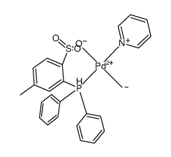 (2-(diphenylphosphanyl)-4-methylbenzenesulfonate)(methyl)(pyridine)palladium(II) Structure