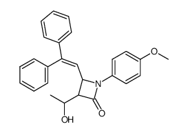 4-(2,2-Diphenyl-vinyl)-3-(1-hydroxy-ethyl)-1-(4-methoxy-phenyl)-azetidin-2-one Structure