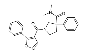 N,N-Dimethyl-3-phenyl-1-[(5-phenylisoxazol-4-yl)carbonyl]pyrrolidine-3-carboxamide结构式