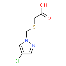 ([(4-Chloro-1H-pyrazol-1-yl)methyl]thio)acetic acid structure