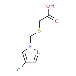 ([(4-Chloro-1H-pyrazol-1-yl)methyl]thio)acetic acid Structure