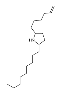 2-hex-5-enyl-5-nonylpyrrolidine结构式