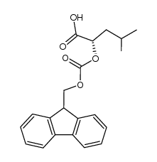 (S)-2-(9-fluorenylmethoxycarbonyloxy)-4-methylpentanoic acid Structure