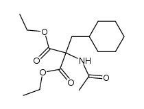 2-acetylamino-2-cyclohexylmethylmalonic acid diethyl ester Structure