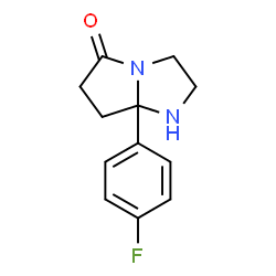 7a-(4-fluorophenyl)-hexahydro-1H-pyrrolo[1,2-a]imidazolidin-5-one structure