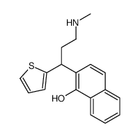 2-(3-(methylamino)-1-(thiophen-2-yl)propyl)naphthalen-1-ol结构式