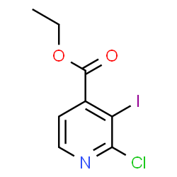 2-Chloro-3-iodo-4-pyridinecarboxylic acid ethyl ester structure