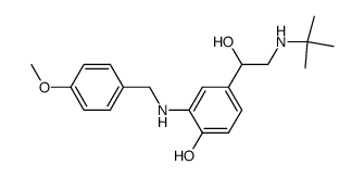 3-(4-methoxybenzylamino)-4-hydroxy-α-(tert.butylaminomethyl)benzylalcohol Structure