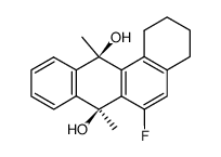 cis-6-fluoro-1,2,3,4,7,12-hexahydro-7,12-dimethylbenzanthracene-7,12-diol Structure