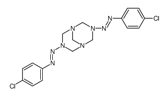(4-chlorophenyl)-[3-[(4-chlorophenyl)diazenyl]-1,3,5,7-tetrazabicyclo[3.3.1]nonan-7-yl]diazene Structure