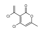 4-chloro-3-(1-chlorovinyl)-6-methyl-2-pyrone Structure
