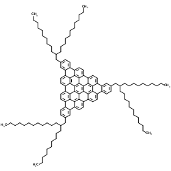 2,10,18-Tris(2-decyltetradecyl)-benzo[o]bistriphenyleno[2,1,12,11-efghi:2',1',12',11'-uvabc]ovalene structure