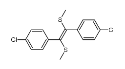 (E)-1,2-Bis(4-chlorphenyl)-1,2-bis(methylthio)ethen Structure