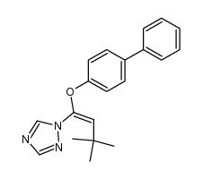 (E)-1-(1-([1,1'-biphenyl]-4-yloxy)-3,3-dimethylbut-1-en-1-yl)-1H-1,2,4-triazole结构式
