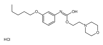 2-morpholin-4-ylethyl N-(3-pentoxyphenyl)carbamate,hydrochloride Structure