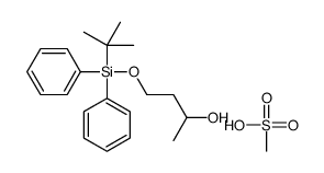 4-[tert-butyl(diphenyl)silyl]oxybutan-2-ol,methanesulfonic acid结构式