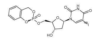 5-[(125)I]iodo-5'-O-cyclosaligenyl-2'-deoxyuridine monophosphate Structure