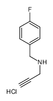 N-[(4-fluorophenyl)methyl]prop-2-yn-1-amine hydrochloride结构式