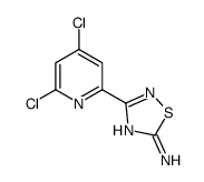 3-(4,6-dichloropyridin-2-yl)-1,2,4-thiadiazol-5-amine结构式