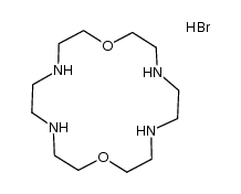 1,4,10,13-tetraaza-7,16-dioxacyclooctadecane tetrahydrobromide结构式