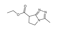 ethyl 3-methyl-6,7-dihydro-5H-pyrrolo[2,1-c][1,2,4]-triazole-7-carboxylate结构式
