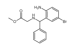 methyl N-(2-amino-5-bromobenzhydryl)glycine Structure