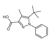 5-tert-butyl-4-methyl-1-phenylpyrazole-3-carboxylic acid结构式