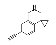 2',3'-dihydro-1'H-spiro[cyclopropane-1,4'-isoquinoline]-7'-carbonitrile结构式