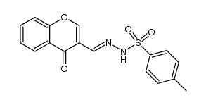 4-methyl-N'-[(4-oxo-4H-chromen-3yl)methylidene]benzenesulfonohydrazide结构式