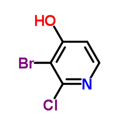 3-Bromo-2-chloropyridin-4-ol结构式