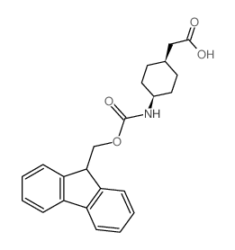 cis-[4-(Fmoc-amino)cyclohexyl]acetic acid structure