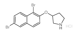 3-[(1,6-Dibromo-2-naphthyl)oxy]pyrrolidine hydrochloride结构式