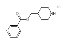 4-Piperidinylmethyl nicotinate hydrochloride结构式