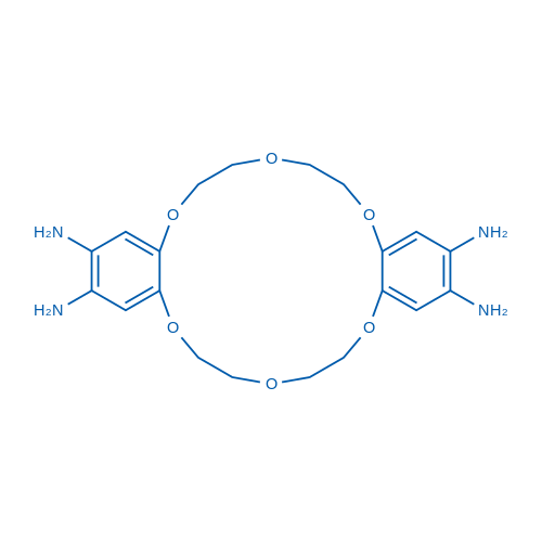 6,7,9,10,17,18,20,21-Octahydrodibenzo[b,k][1,4,7,10,13,16]hexaoxacyclooctadecine-2,3,13,14-tetraamine structure