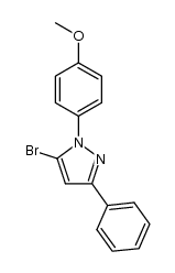 5-bromo-1-(4-methoxyphenyl)-3-phenyl-1H-pyrazole结构式
