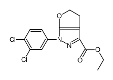 1-(3,4-二氯苯基)-4,5-二氢-1H-呋喃并[2,3-c]吡唑-3-羧酸乙酯结构式