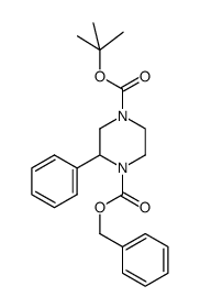 1-benzyl 4-tert-butyl 2-phenylpiperazine-1,4-dicarboxylate结构式