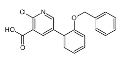 2-chloro-5-(2-phenylmethoxyphenyl)pyridine-3-carboxylic acid Structure