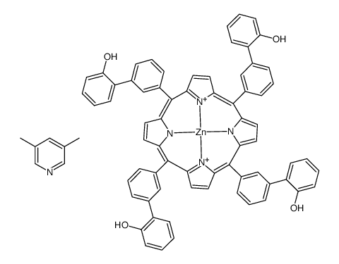 Zn((HOC6H4C6H4)4C20H8N4)((CH3)3C5H3N) Structure